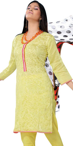 Refreshing Yellow Cotton Salwar Kameez Refreshing Yellow Cotton Salwar Kameez