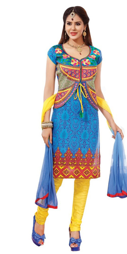 Dazzling Multicoloured Pure Cotton Printed Salwar Suit Dazzling Multicoloured Pure Cotton Printed Salwar Suit