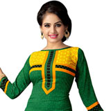 Classy Colour Co-Ordinated Printed Art Silk Suit Classy Colour Co-Ordinated Printed Art Silk Suit