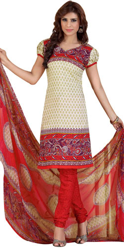 Fascinating Printed Chiffon and Crepe Salwar Suit from Siya Fascinating Printed Chiffon and Crepe Salwar Suit from Siya