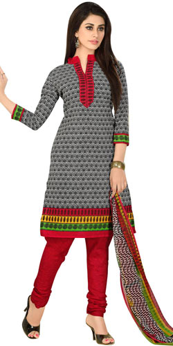 Stylish Printed Cotton and Chiffon Salwar Suit from Welcome Brand for Women Stylish Printed Cotton and Chiffon Salwar Suit from Welcome Brand for Women