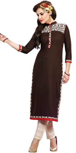 Exotic Brown Printed Suit in Cotton Fabric Exotic Brown Printed Suit in Cotton Fabric