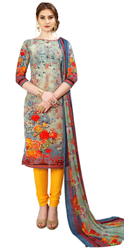 Stylish Spun Cotton Fabric Salwar Set in Floral Print for Ladies Stylish Spun Cotton Fabric Salwar Set in Floral Print for Ladies