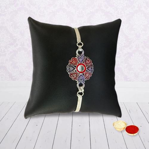 An Elegant Silver Rakhi An Elegant Silver Rakhi
