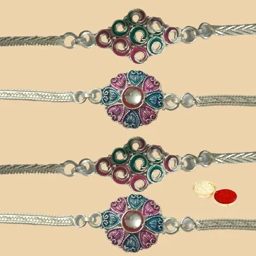 Exclusive 4 Silver Plated Rakhi Exclusive 4 Silver Plated Rakhi