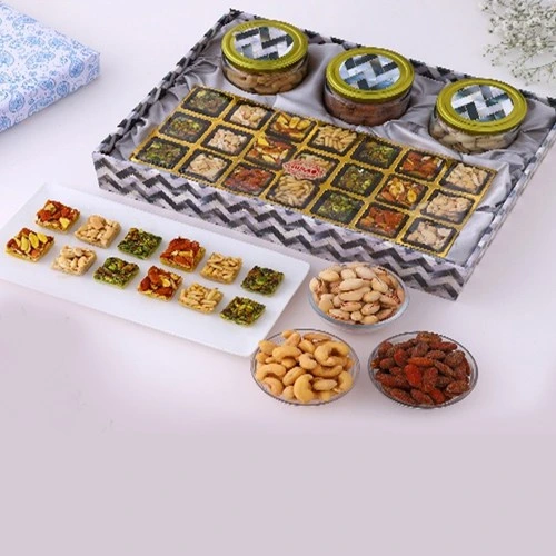 Enticing Sweets with Flavored Nuts Gift Box