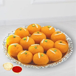 Haldiram tasty Pure Ghee Laddu with free Roli Tilak and Chawal. Haldiram tasty Pure Ghee Laddu with free Roli Tilak and Chawal.