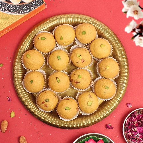 Divine Dry Fruit Besan Ladoo Treat by Kesar