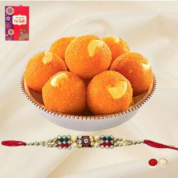 A Free Decorative Rakhi, Roli Tilak and Chawal with <font color=#FF0000>Haldiram</font> Pure Ghee Ladoo A Free Decorative Rakhi, Roli Tilak and Chawal with <font color=#FF0000>Haldiram</font> Pure Ghee Ladoo