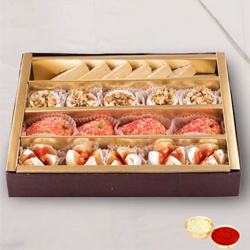Assorted Sweets with free Roli Tilak and Chawal. Assorted Sweets with free Roli Tilak and Chawal.
