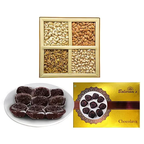 Exceptional Chocolava from Balaram Mullick with Assorted Dry Fruits