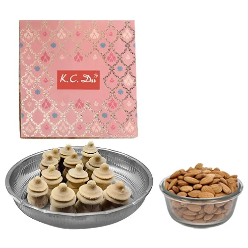 Tasty Amrita Kumbha from K.C.Das with Crunchy Almonds