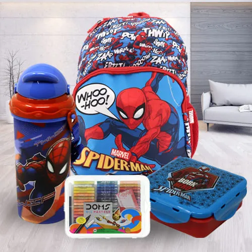 Attractive Spiderman School Utility Combo