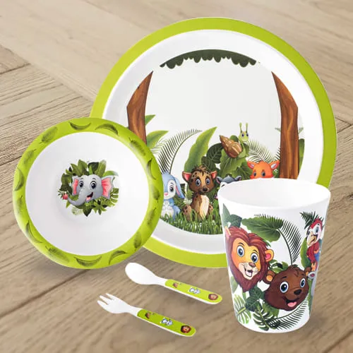 Remarkable Jungle Book Design Melamine Kids Set