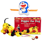 Free Rakhi, Roli Tilak and Chawal for Kids with Funskool Diggler Dog Toy Set Free Rakhi, Roli Tilak and Chawal for Kids with Funskool Diggler Dog Toy Set