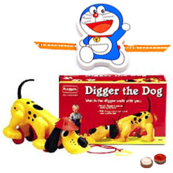 Free Rakhi, Roli Tilak and Chawal for Kids with Funskool Diggler Dog Toy Set Free Rakhi, Roli Tilak and Chawal for Kids with Funskool Diggler Dog Toy Set