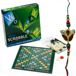 Scrabble –The Word Game with Rakhi and Roli Tilak Chawal Scrabble –The Word Game with Rakhi and Roli Tilak Chawal