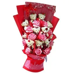Shop for Bouquet of Teddy N Roses Shop for Bouquet of Teddy N Roses