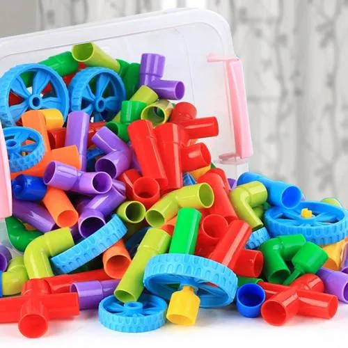 Amazing Building Block Pipes Puzzle Set