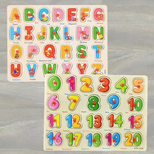 Amazing Set of 2 Wooden Learning Board for Kids