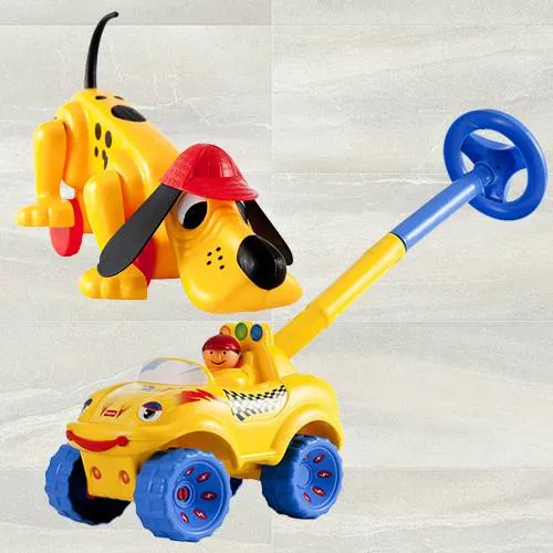 Remarkable Funskool Digger the Dog and Walk N Drive Truck