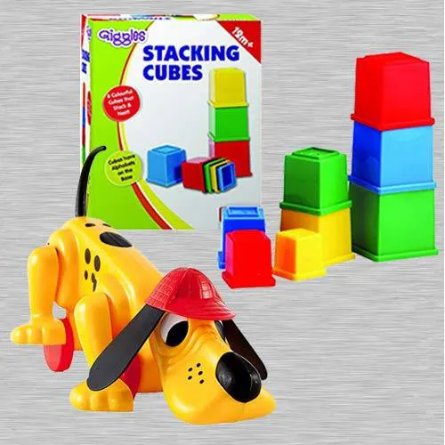 Remarkable Funskool Digger The Dog N Giggles Stacking Cubes