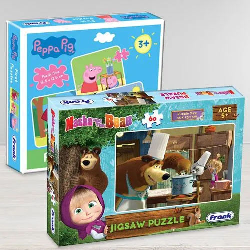Amazing Frank Peppa Pig N Masha and The Bear Puzzle Set
