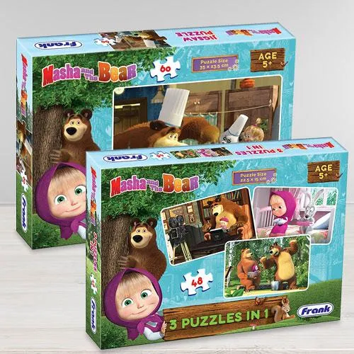 Wonderful Frank Masha The Bear Puzzle Set