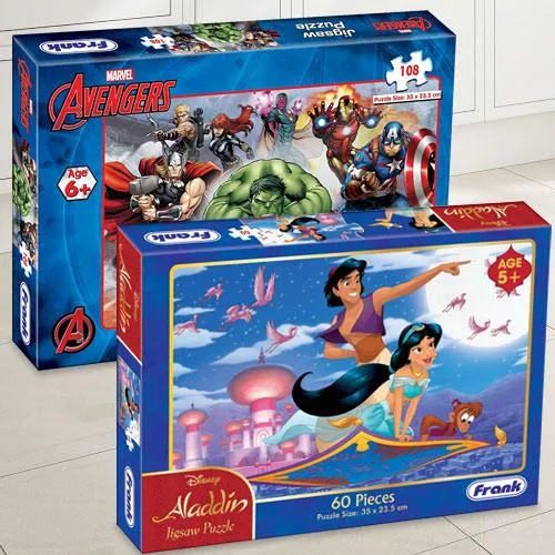 Exciting Frank Marvel Avengers N Disney Aladdin Puzzle Set