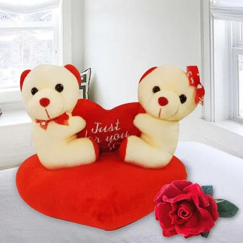 Attractive Couple Teddy with Sweet Love Attractive Couple Teddy with Sweet Love