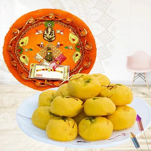 Special Pooja Thali N Kesaria Peda