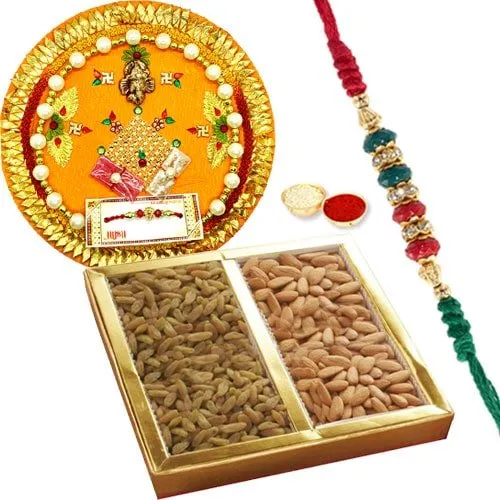 Rakhi Thali with Dry Fruits Rakhi Thali with Dry Fruits