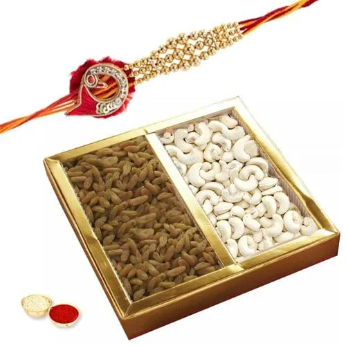 Rakhi With Cashew & Raisin Rakhi With Cashew & Raisin