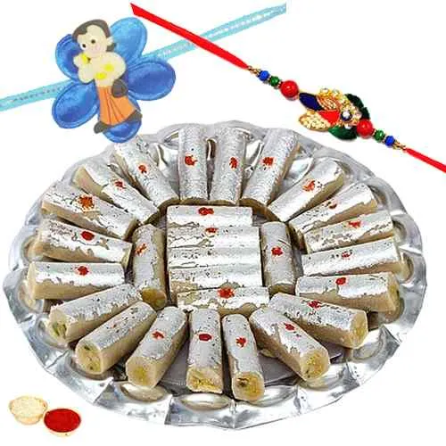 Magnificent Duple Love Rakhi Combo Set Magnificent Duple Love Rakhi Combo Set