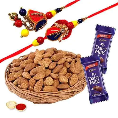 Arresting Bhaiya-Bhabi Rakhi Pair Combo