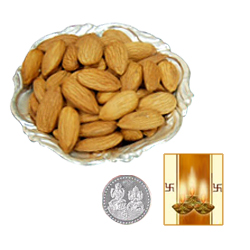Silver Plated Coin with Almonds Silver Plated Coin with Almonds