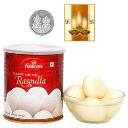 Haldiram Rasgulla with Silver Plated Coin Haldiram Rasgulla with Silver Plated Coin