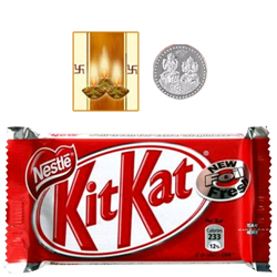 Kitkat Chocolate Bar ( 57 Gms.) with free Siver Plated Coin and Diwali Card. Kitkat Chocolate Bar ( 57 Gms.) with free Siver Plated Coin and Diwali Card.