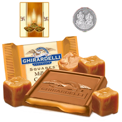 Famous Ghiradelli Chocolates ( 150 Gms. Pack) with free Siver Plated Coin and Diwali Card. Famous Ghiradelli Chocolates ( 150 Gms. Pack) with free Siver Plated Coin and Diwali Card.
