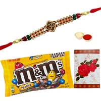 Yummy Chocolates with One or More Designer Ethnic Rakhi Yummy Chocolates with One or More Designer Ethnic Rakhi