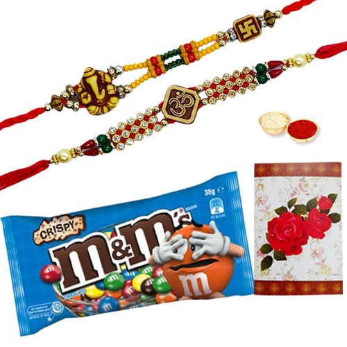 Exquisite 2 or More Designer Ethnic Rakhi and Chocolates for Celebration Exquisite 2 or More Designer Ethnic Rakhi and Chocolates for Celebration