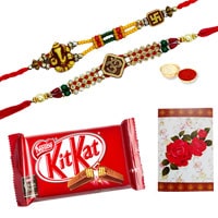 Exclusive 2 or More Designer Ethnic Rakhi and Chocolates with Celebration Exclusive 2 or More Designer Ethnic Rakhi and Chocolates with Celebration