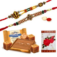 Elegant 2 or More Rakhi and famous Ghiradelli Chocolates with Love Elegant 2 or More Rakhi and famous Ghiradelli Chocolates with Love