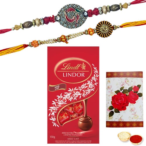 Gorgeous Rakhi and Chocolate with Bond of Love Gorgeous Rakhi and Chocolate with Bond of Love