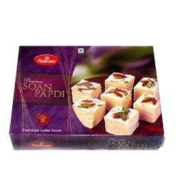 Irresistible 250 Gms. Haldirams Soan Papri with Blessings Irresistible 250 Gms. Haldirams Soan Papri with Blessings