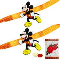 2 Mickey Mouse Rakhi with Roli Tika<br /><font color=#0000FF>Free Delivery in USA</font> 2 Mickey Mouse Rakhi with Roli Tika<br /><font color=#0000FF>Free Delivery in USA</font>
