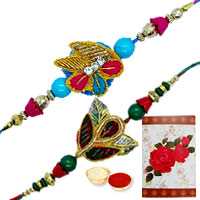 2 Zardosi Rakhi with Roli Tika<br /><font color=#0000FF>Free Delivery in USA</font> 2 Zardosi Rakhi with Roli Tika<br /><font color=#0000FF>Free Delivery in USA</font>