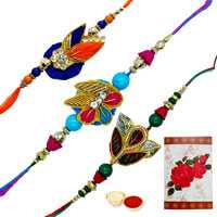 3 Zardosi Rakhi with Roli Tika<br /><font color=#0000FF>Free Delivery in USA</font> 3 Zardosi Rakhi with Roli Tika<br /><font color=#0000FF>Free Delivery in USA</font>