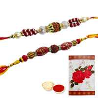 2 Divine Rudraksh Rakhi<br><font color=#0000FF>Free Delivery in USA</font> 2 Divine Rudraksh Rakhi<br><font color=#0000FF>Free Delivery in USA</font>