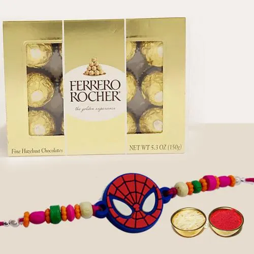 Smart Kids Rakhi with 12pc Ferrero Rocher Pack